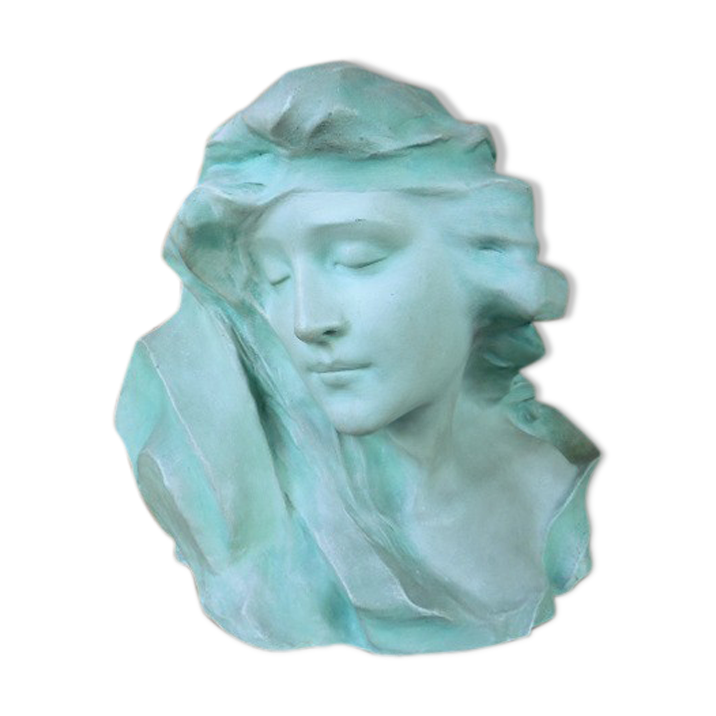 Plaster woman's head