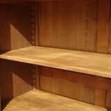 Small oak display case, old glass