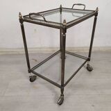 Silver-plated brass rolling trolley