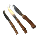 Bamboo cheese knives and butter knife