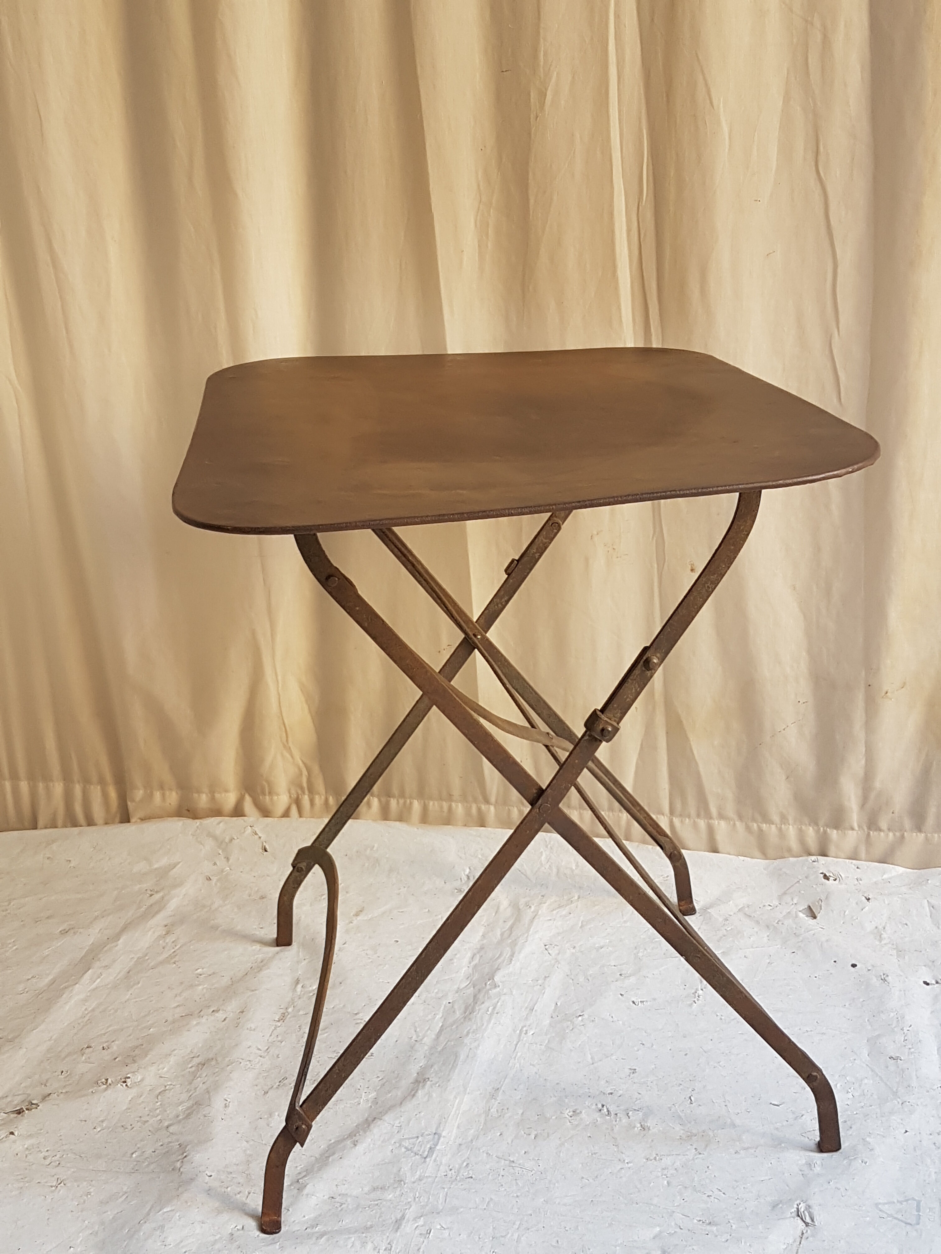 Folding old garden table