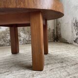 Circular brutalist table from the 1950s