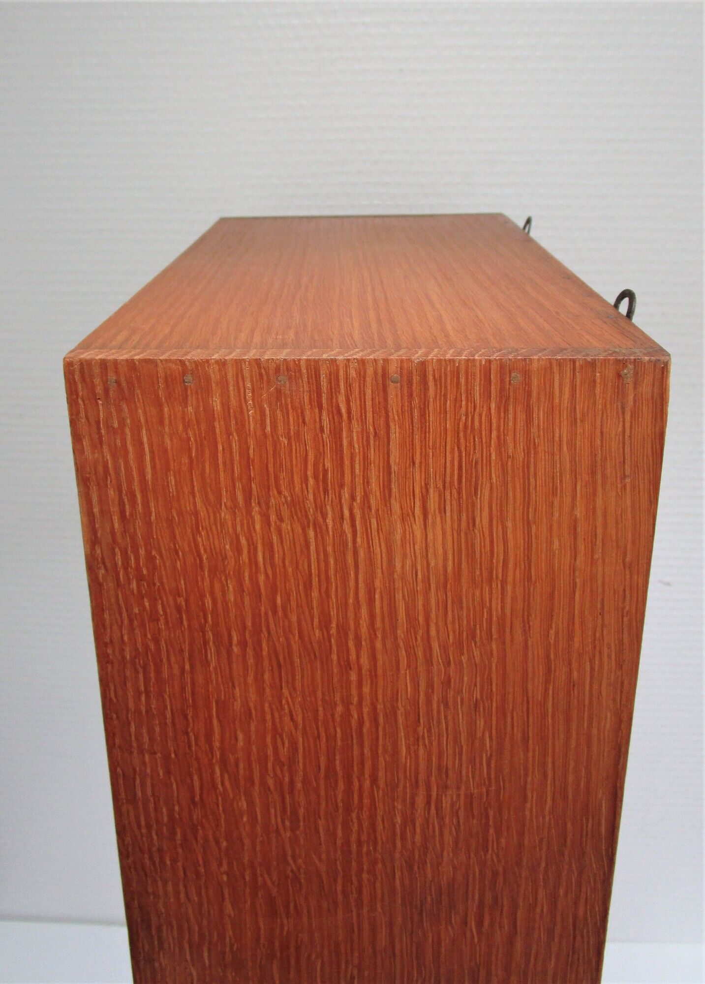 Wall shelf solid wood two niches a vintage drawer
