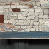 Oil on canvas by Claude Claveau The Old Wall Meadow Enpail 1992