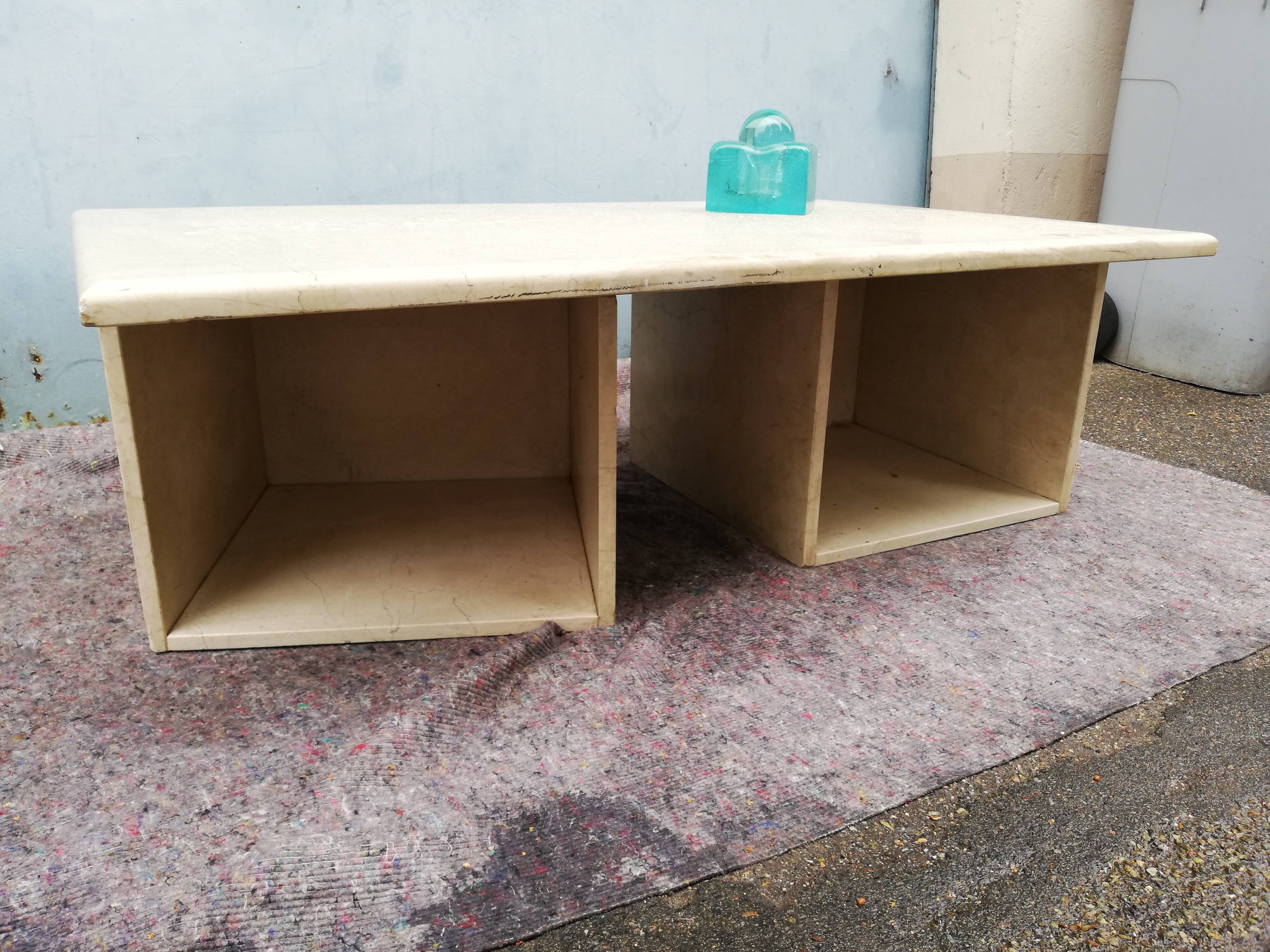 White marble coffee table