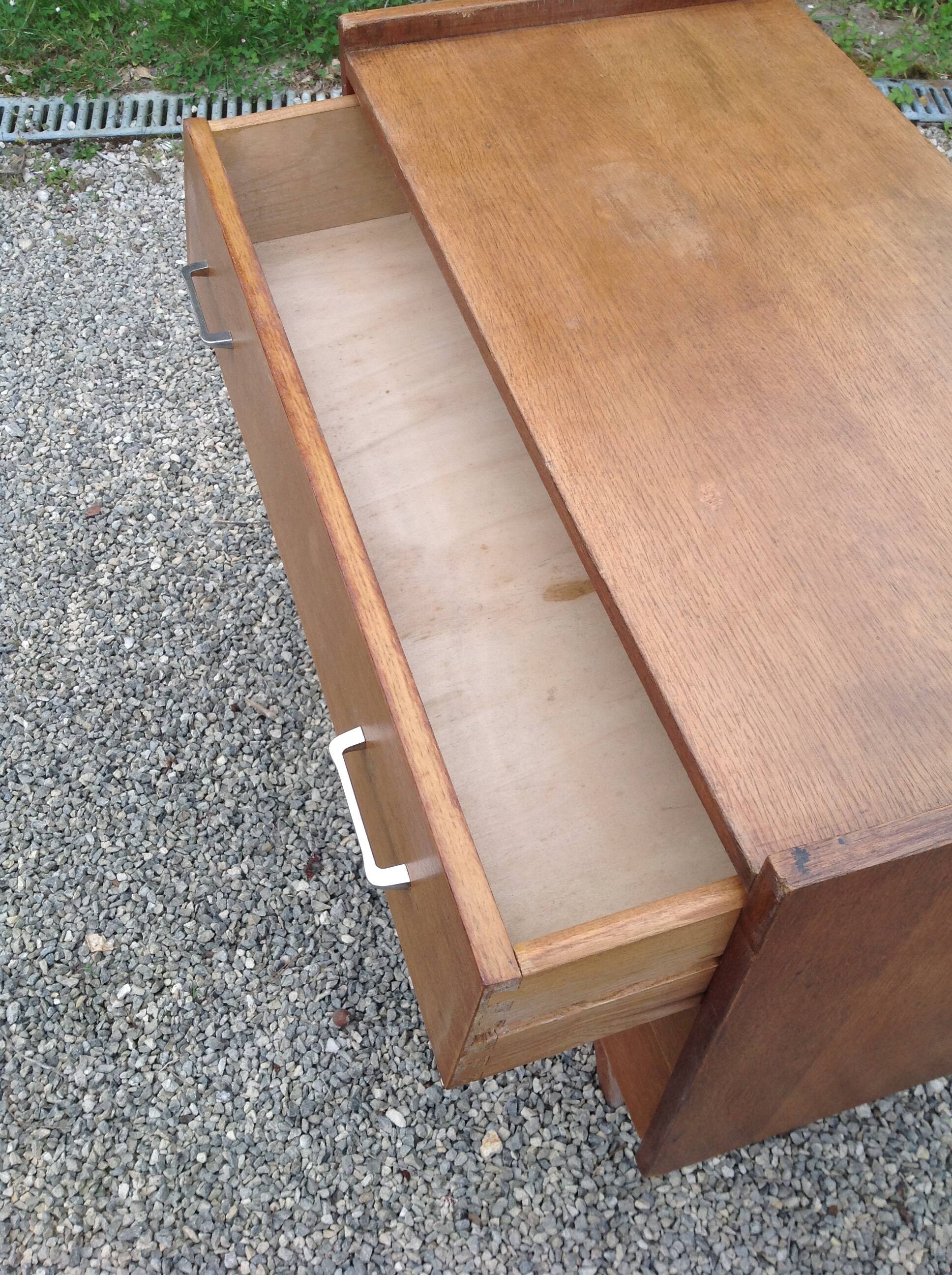 Vintage 1960s commode with compass legs.
