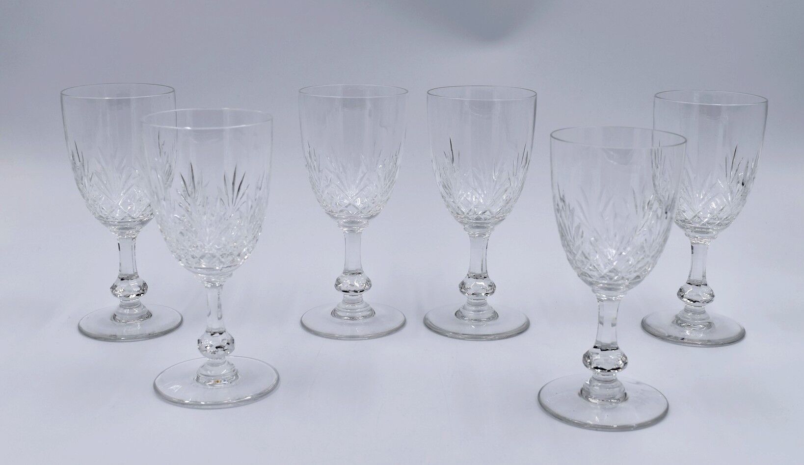 6 Saint Louis crystal water glasses Massenet model