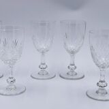 6 Saint Louis crystal water glasses Massenet model