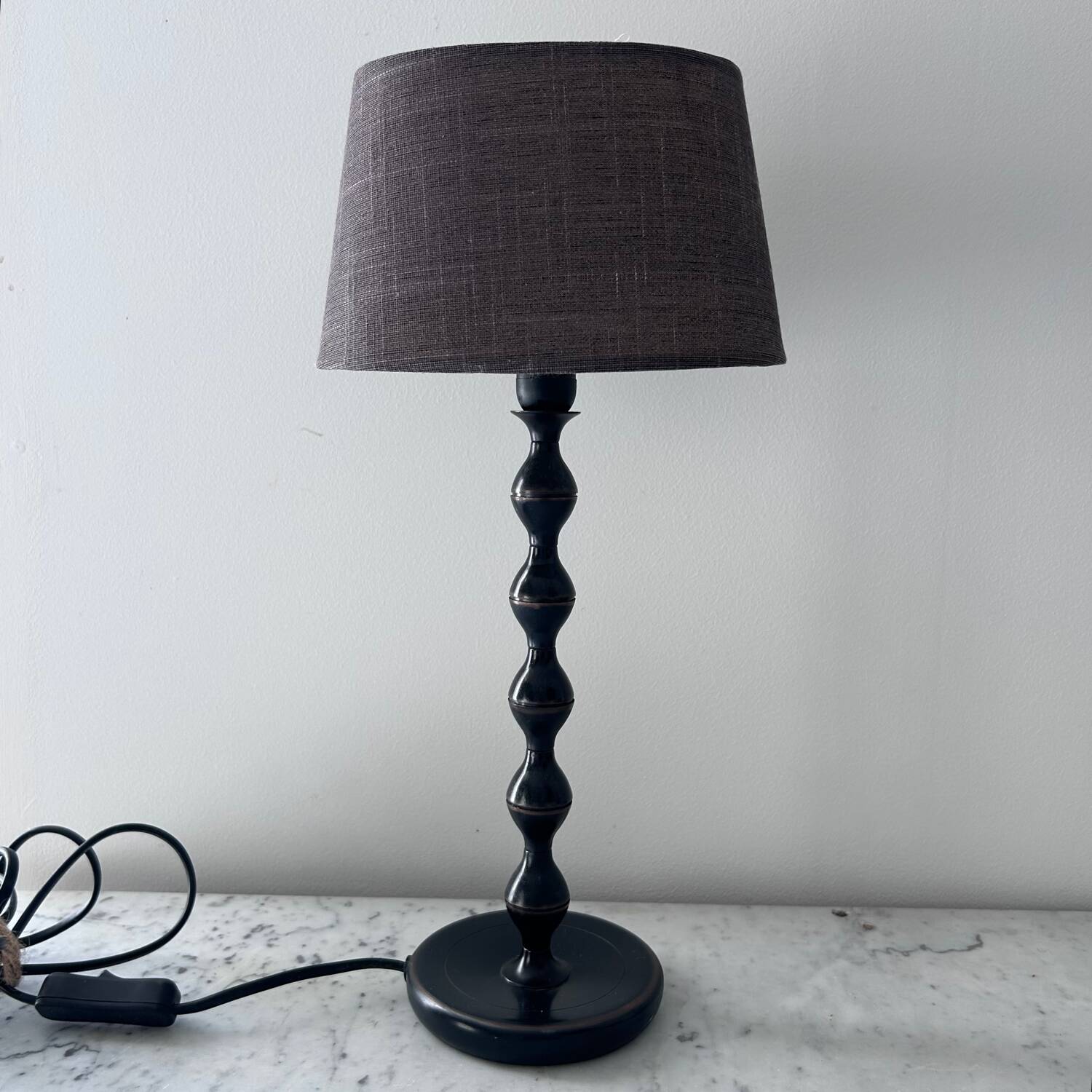 Metal coil floor lamp
