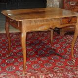 Table en merisier XVIIIème siècle Louis XV à deux tiroirs