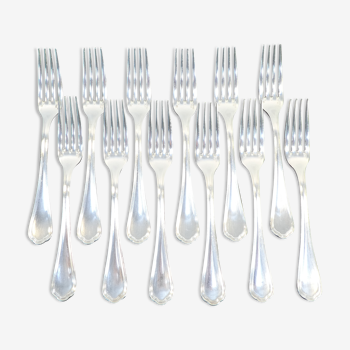 12 grandes fourchettes Christofle modele spatours