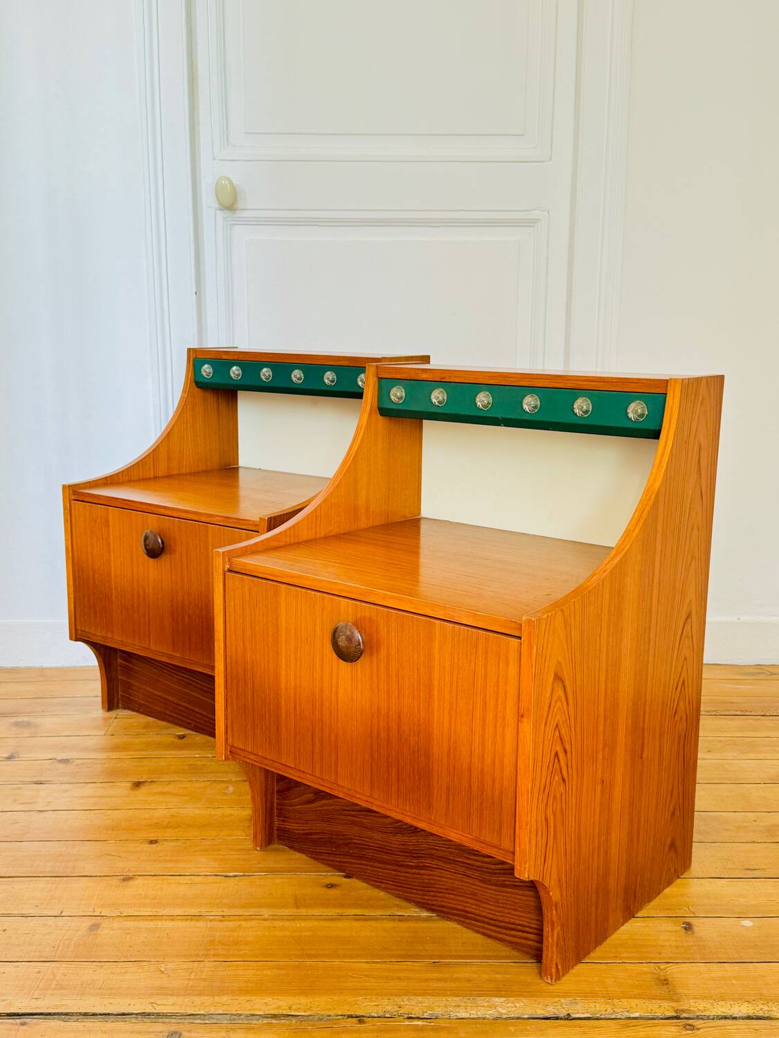 Pair of vintage Scandinavian design bedside tables