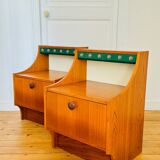 Pair of vintage Scandinavian design bedside tables