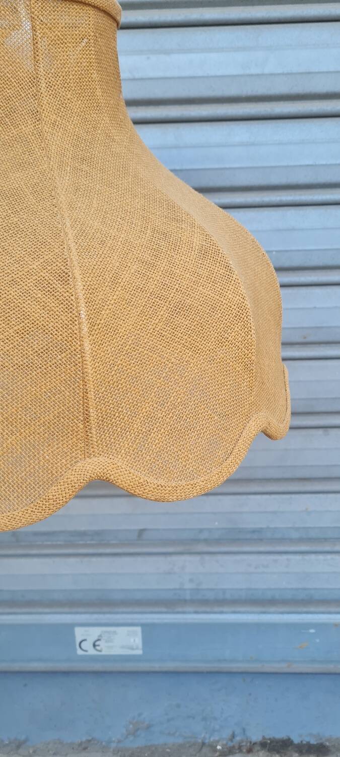 Burlap hanging lamp