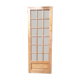 Old wooden door glazed with small tiles