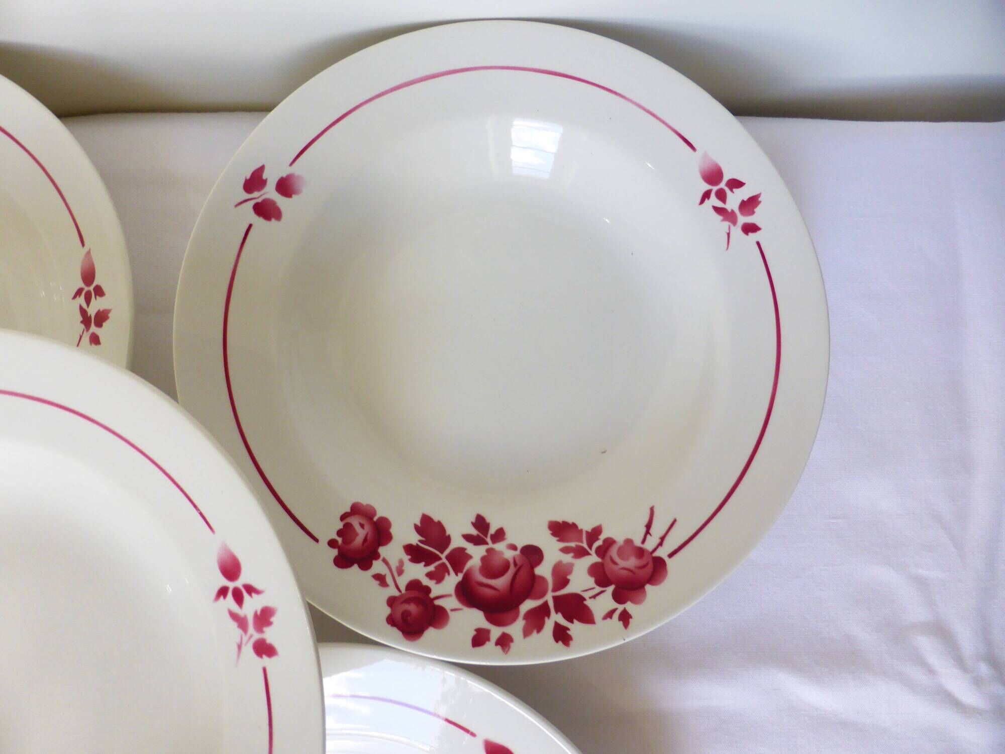5 assiettes creuses vintage du Moulin des Loups 220627