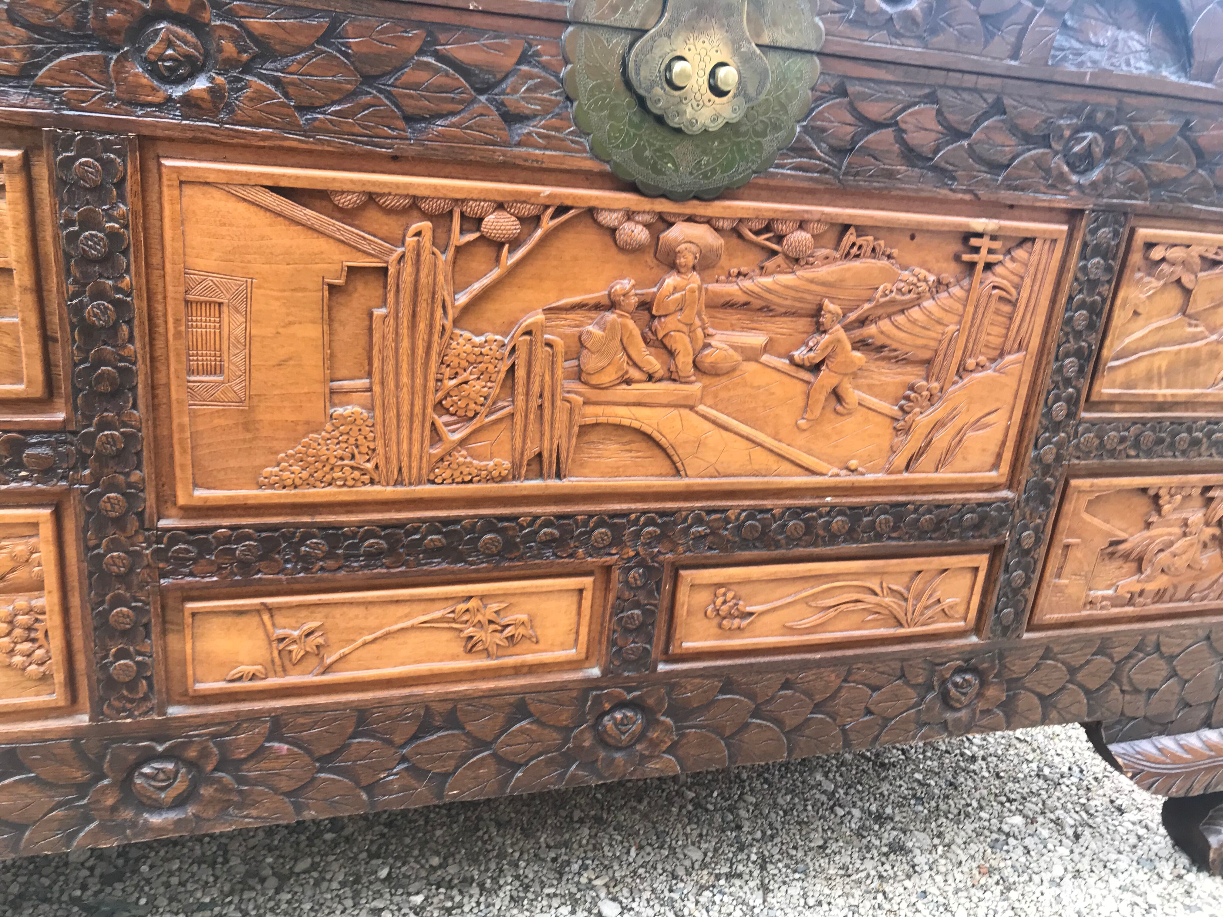 Indonesian sculpted chest