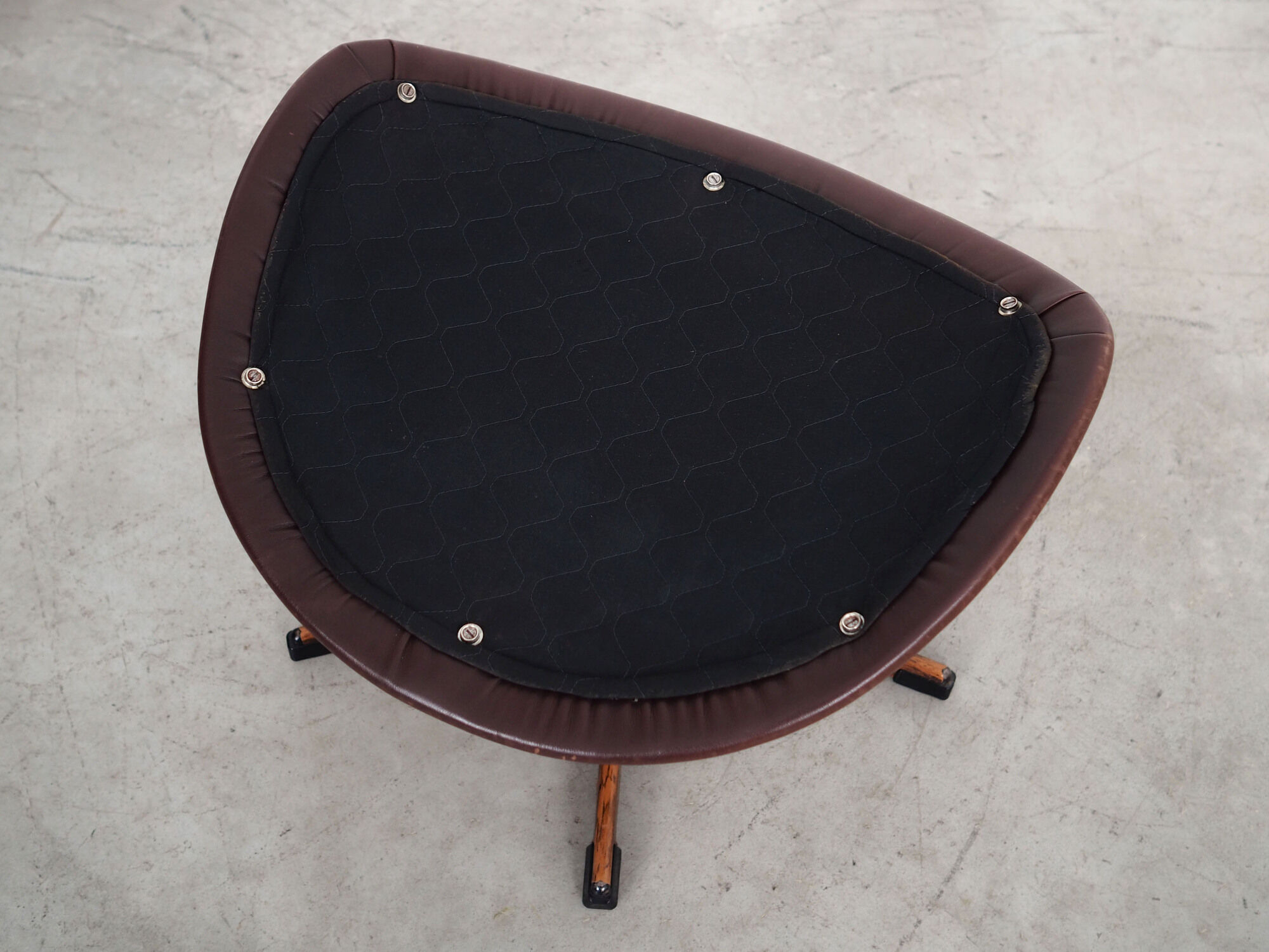 Leather footstool H.W. Klein 1960