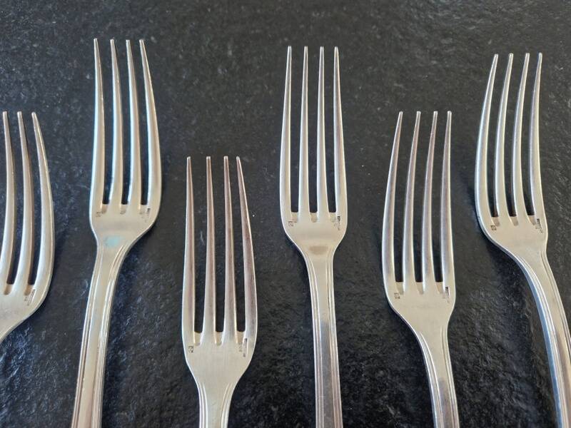 Christofle - Set of 8 table forks model Boréal in silver-plated metal
