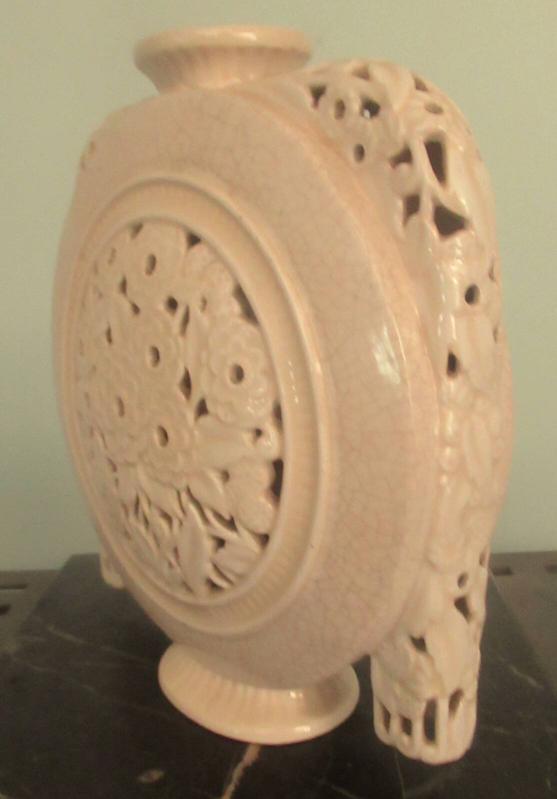 Crackle earthenware vase, Art Deco. Longwy?