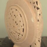 Vase Art Déco en faïence craquelée