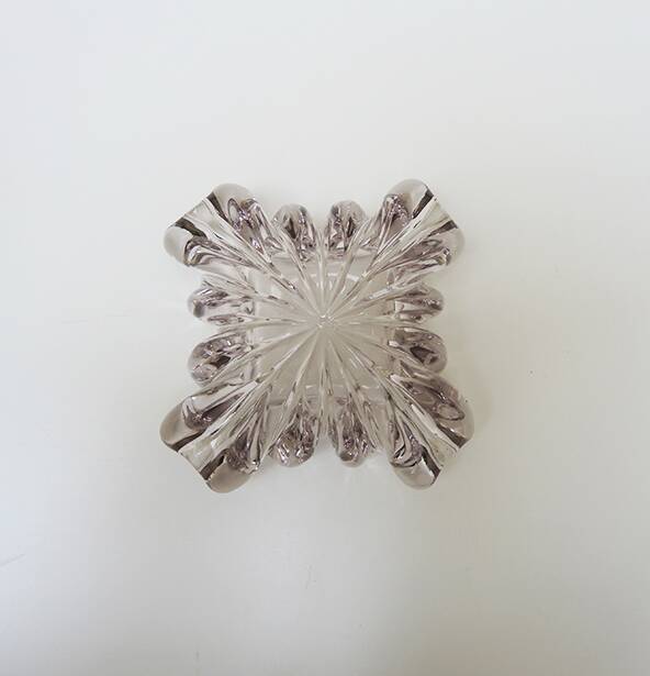 Old Manganese or Ouraline Glass Ashtray