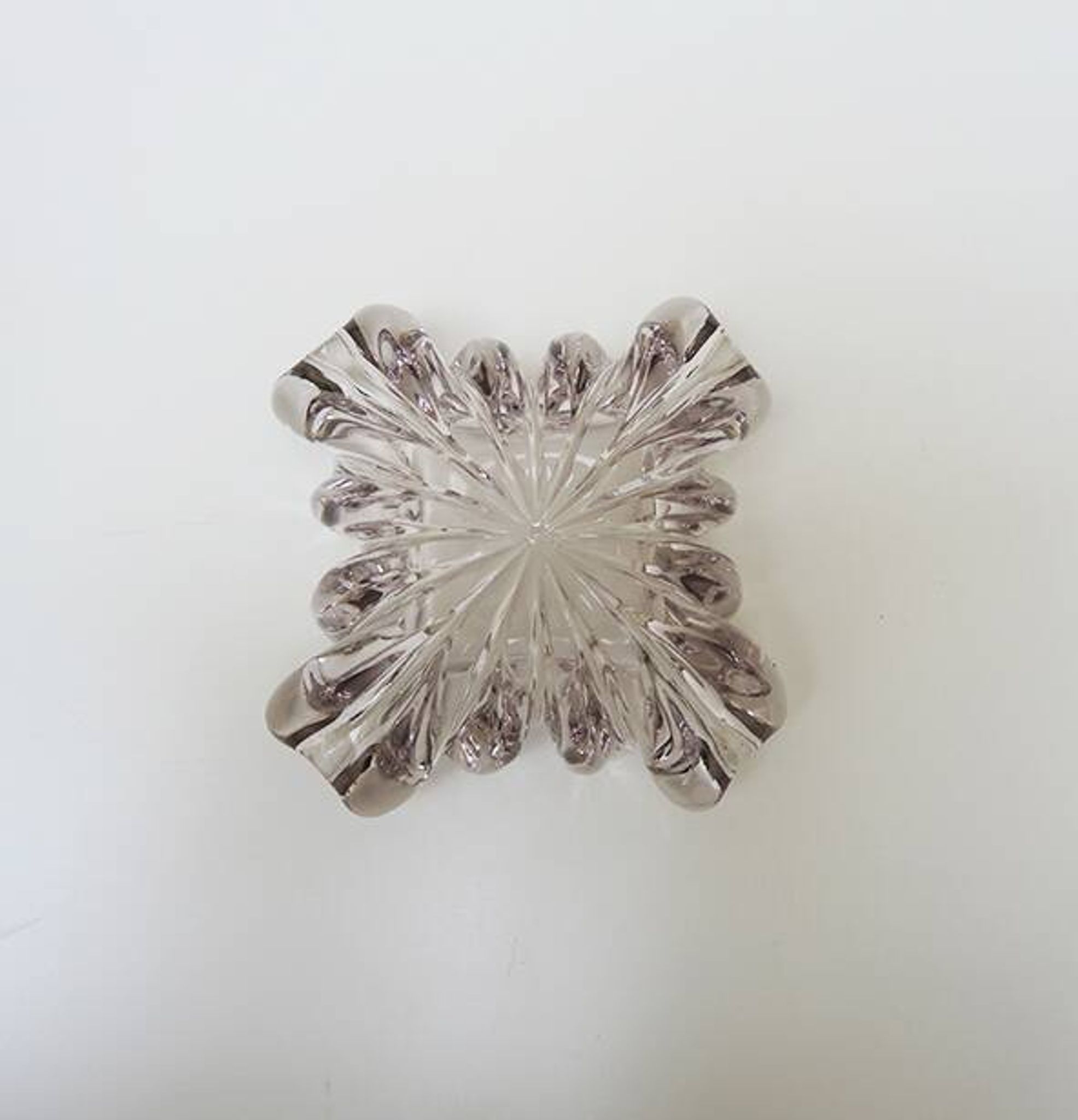 Old Manganese or Ouraline Glass Ashtray