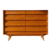 Commode vintage tchèque U-453 par Jiří Jiroutek, années 1960, placage de chêne, 110 × 45 × 77 cm
