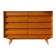 Vintage Czech chest of drawers U-453 by Jiří Jiroutek, 1960s, oak veneer, 110 × 45 × 77 cm