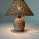 Lampe rotin vintage annees 60