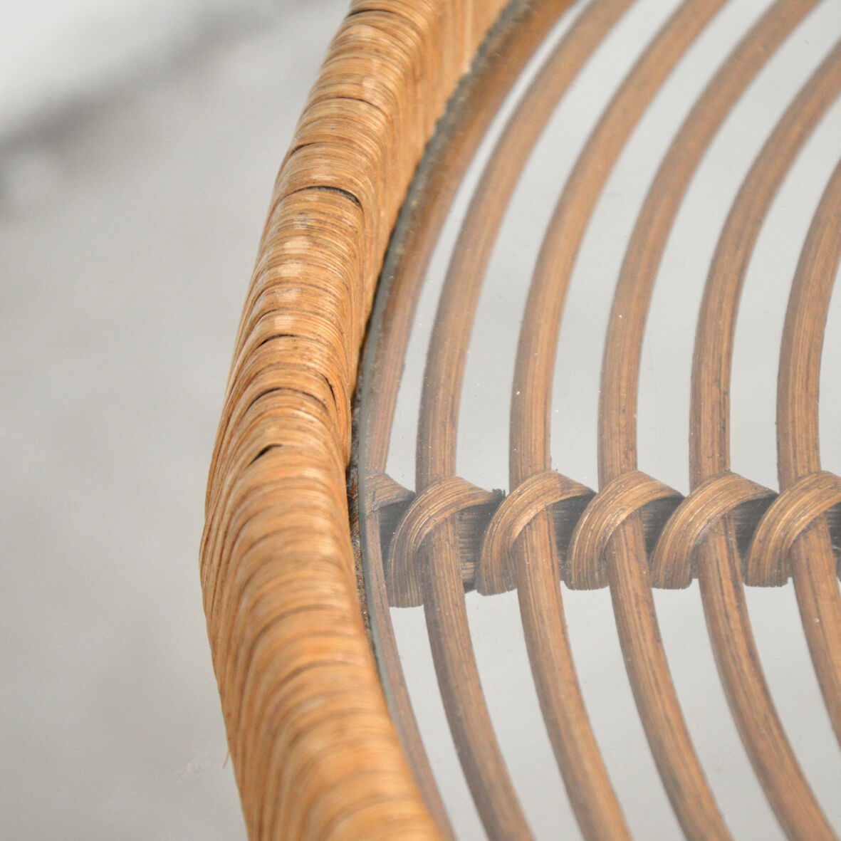 Wicker and rattan coffee table 1960