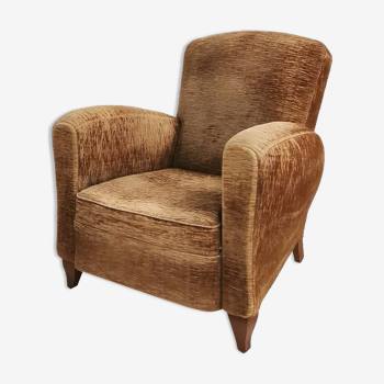 Velvet club armchair, 1950