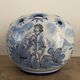 Nevers earthenware flower vase by A. Montagnon