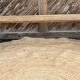 Large old farmhouse bench in raw solid oak