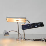 Vintage desk lamp with 3 chromed shades