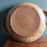 Plat légumier soupière en grès de Puisaye signé Jean-Pierre Prud’homme