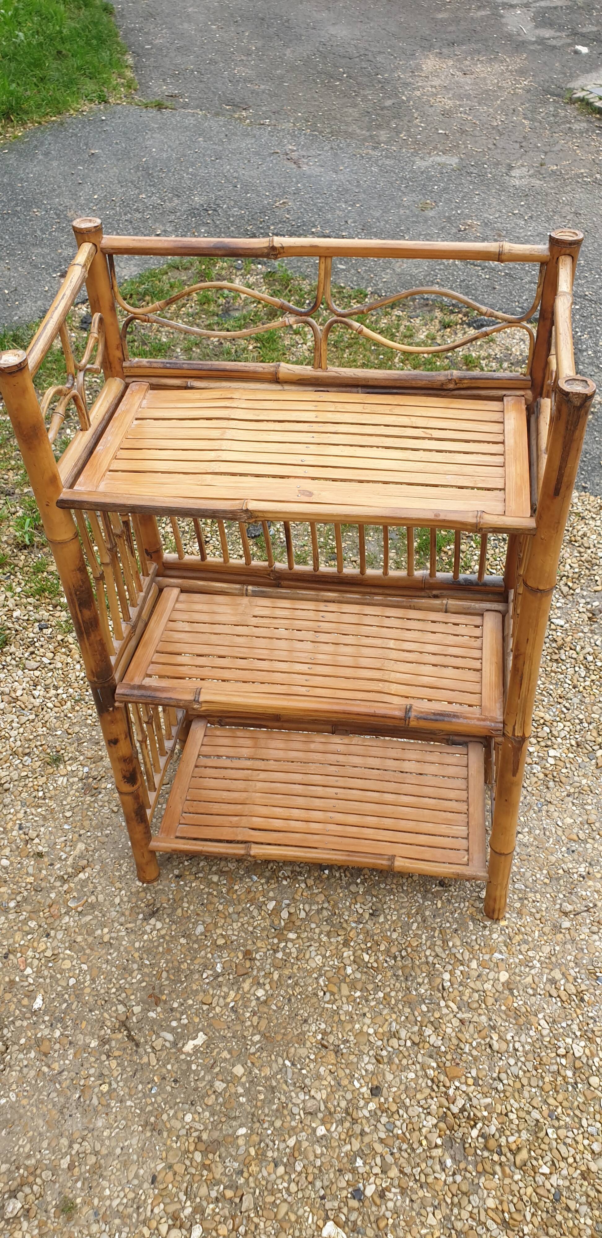 Rattan wall shelf