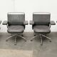 Postmodern swivel chairs model AC2 in leather by Antonio Cittero for Vitra, 1990s, set of 4.