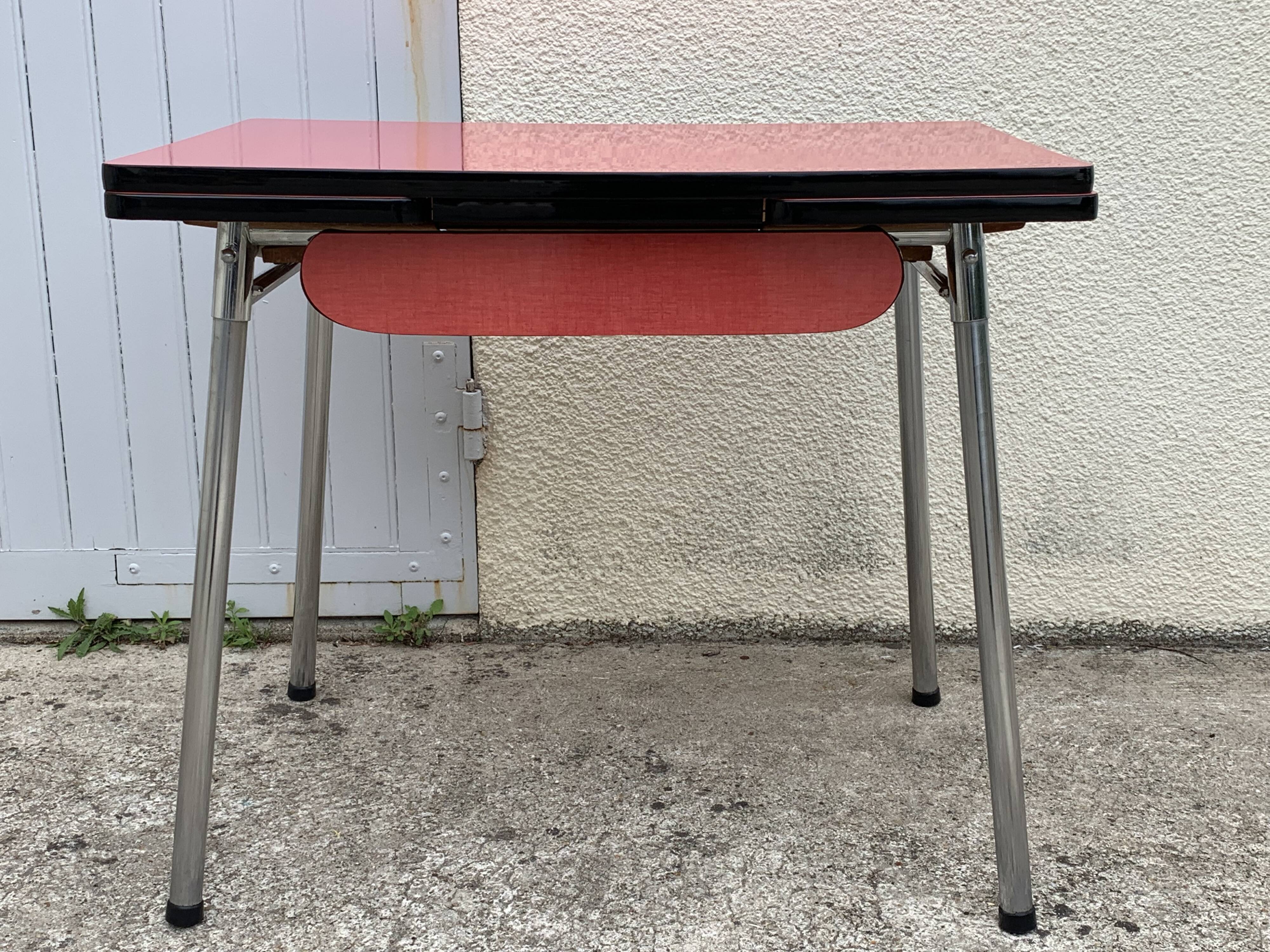 Red Formica table
