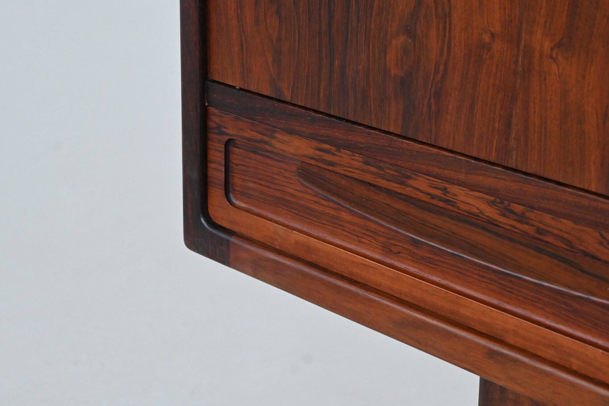 Sofus Jorgensen cross-leg highboard in rosewood Nyrup Denmark 1960