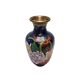 Vase Cloisonné Bleu Cobalt, 1980s