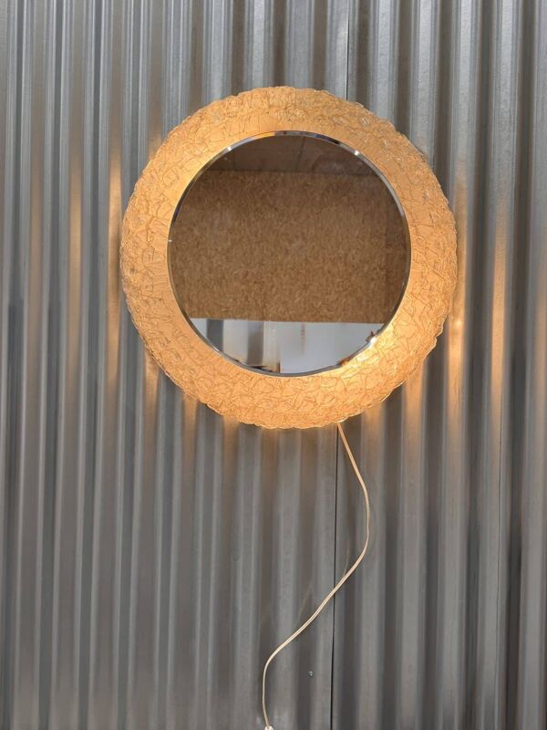 Miroir lumineux vintage attribué à Egon Hillebrand – Allemagne, années 1970