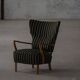 Danish mid-century chaise longue with a convertible backrest in oak, Viggo Boesen, 1950s.