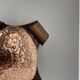 rare handmade solid copper Stilnovo Style Theatre Wall Light, Italy 1950s