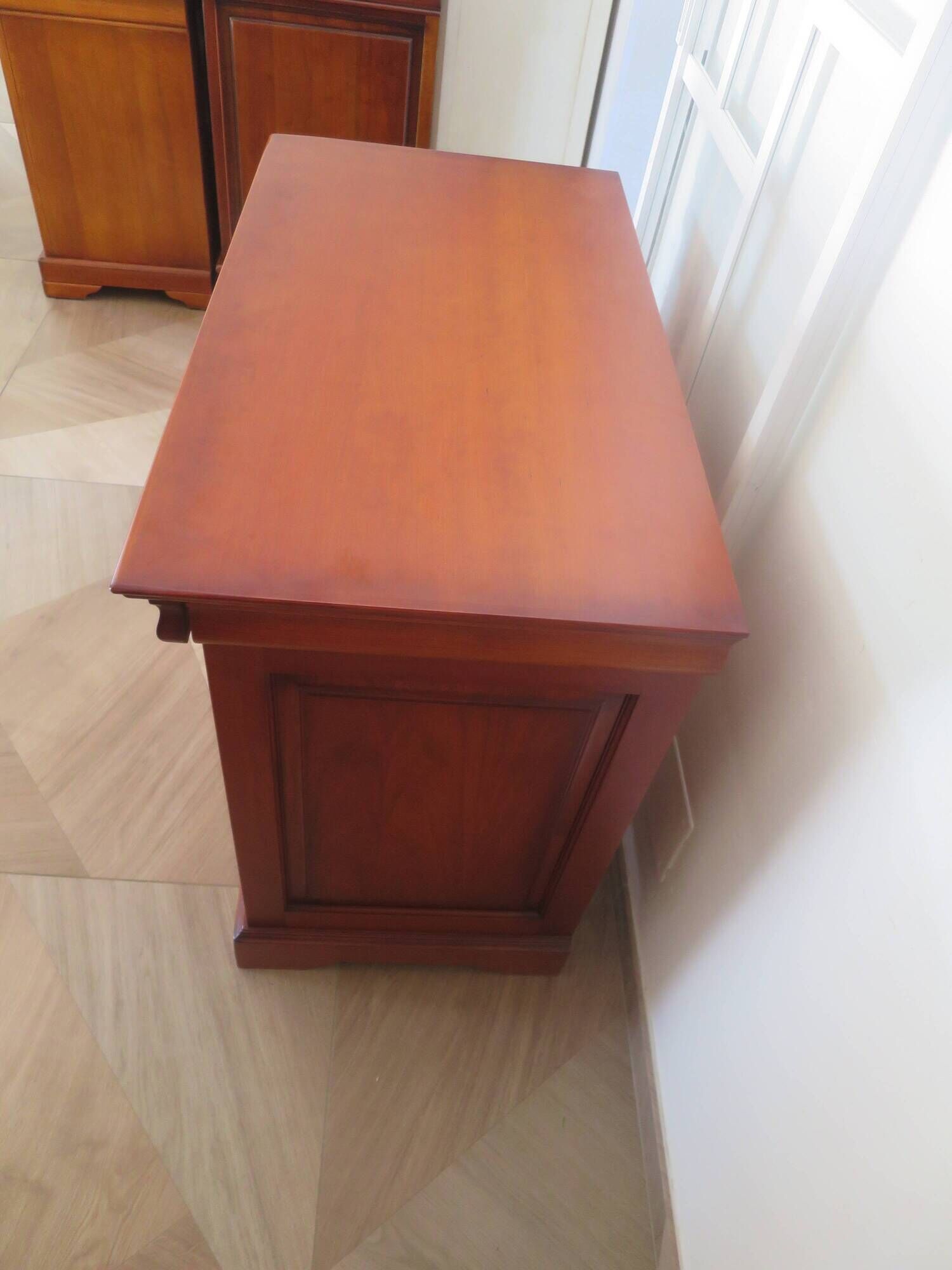 Occasional furniture - TV unit - Rotating tray - Louis Philippe - Solid wood