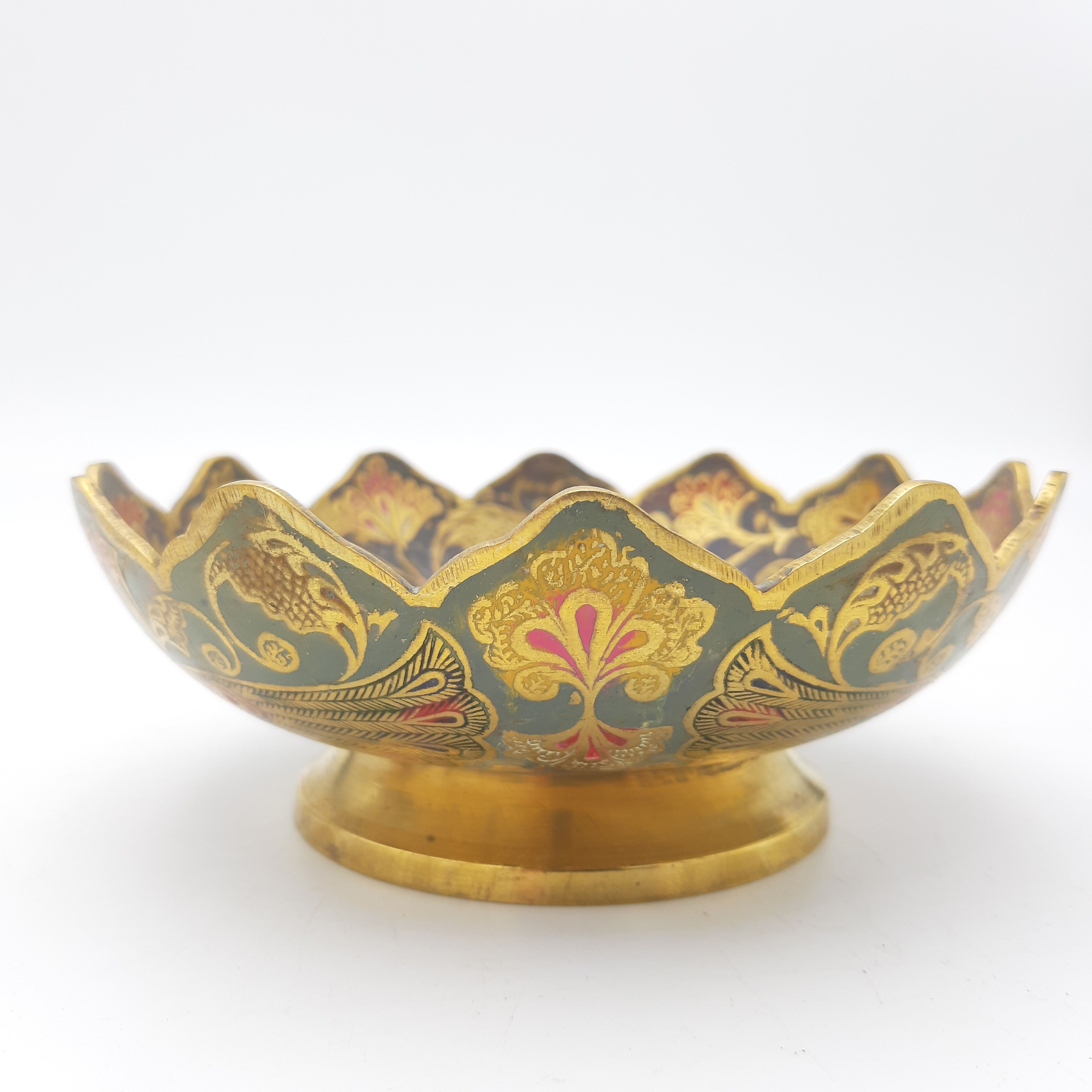 Ethnic Peacock Brass Cup