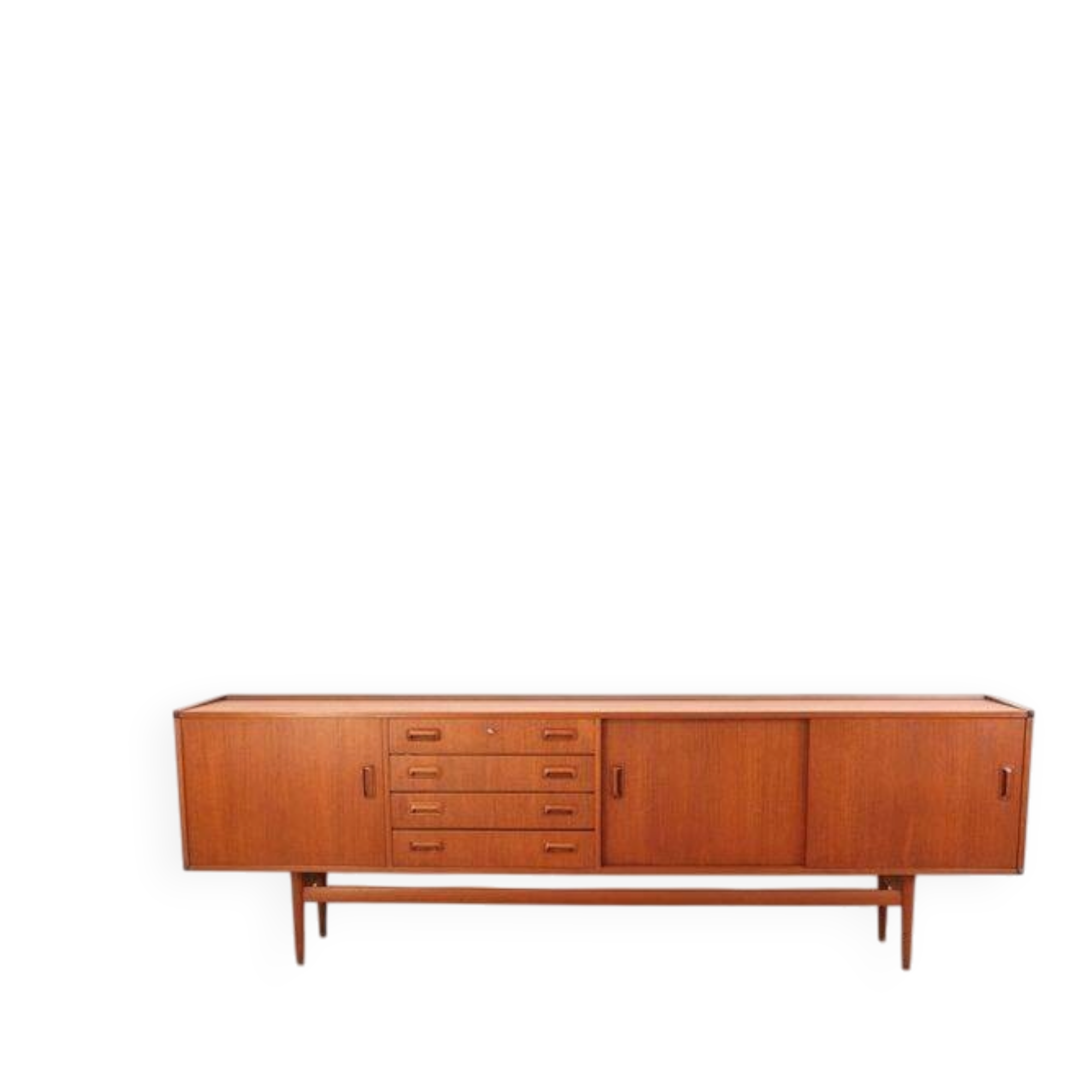 Teak ring buffet in vintage retro style from the 60s-70s.