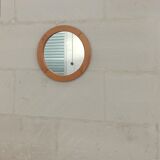 Round elm mirror, 80's