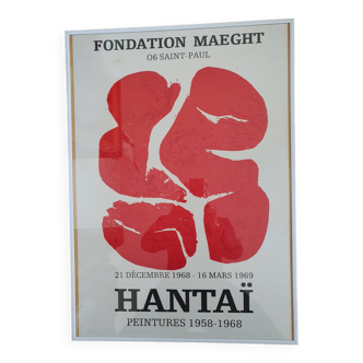 Affiche originale Hantaï exposition 1958-1968 fondation Maegt
