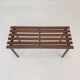 Bench in Teak with Brass Feet, Italy, 1950s